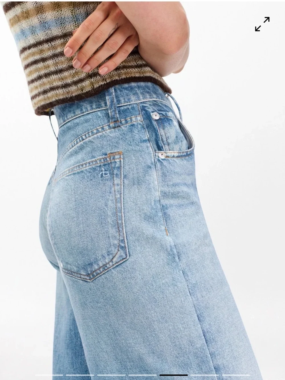 Rag & Bone NWT Viral Miramar Terry High Rise Sofie Sweatpant Jeans in Raily, 25